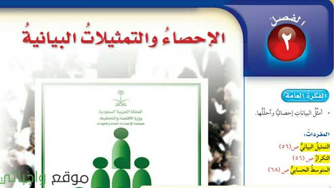 حل رياضيات الفصل الثاني الإحصاء والتمثيلات البيانية سادس ابتدائي ف1 1447