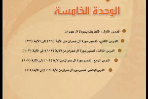 حل الوحدة الخامسة تفسير 2 مقررات