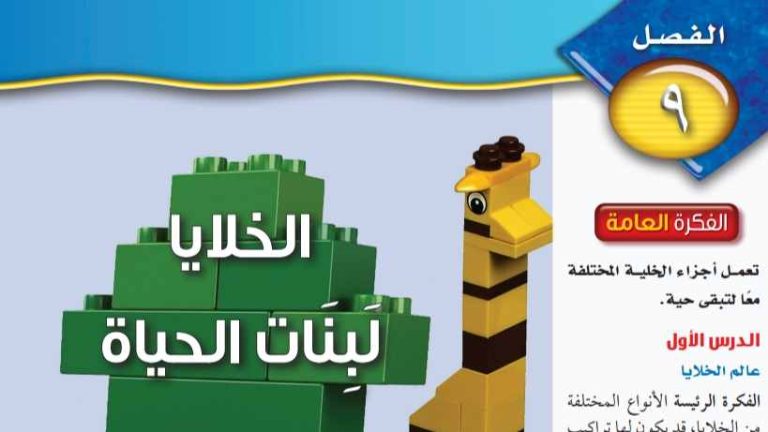 حل الفصل التاسع الخلايا لبنات الحياة علوم اول متوسط ف2 1446