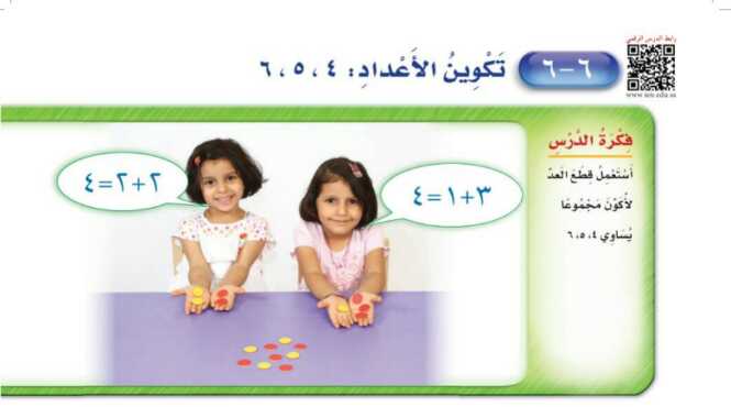 شرح درس تكوين الأعداد ٤-٥-٦ اول ابتدائي ف1