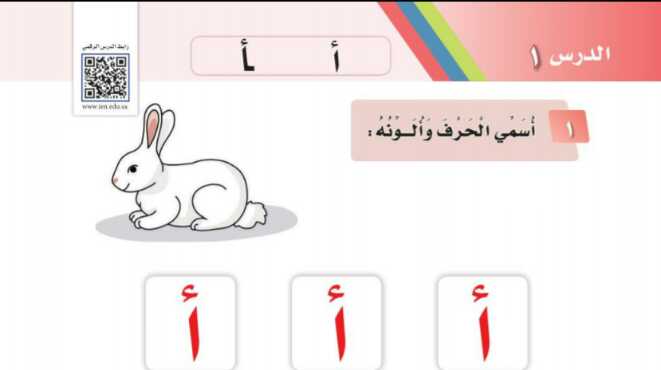 شرح درس حرف أ اول ابتدائي ف1