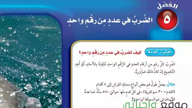 الضرب في عدد من رقم واحد