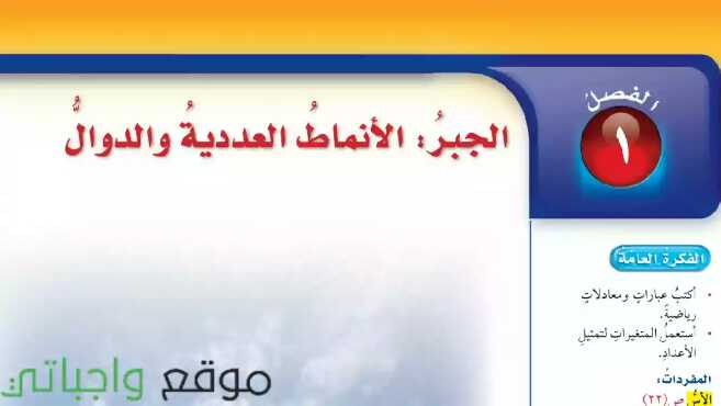 الجبر الانماط العددية والدوال