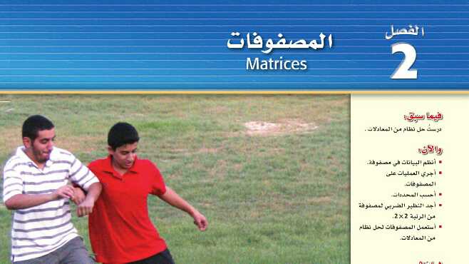 الفصل 2 المصفوفات