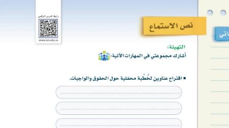 درس نص الاستماع فئات تكلؤها عين الشريعة ثالث متوسط ف1