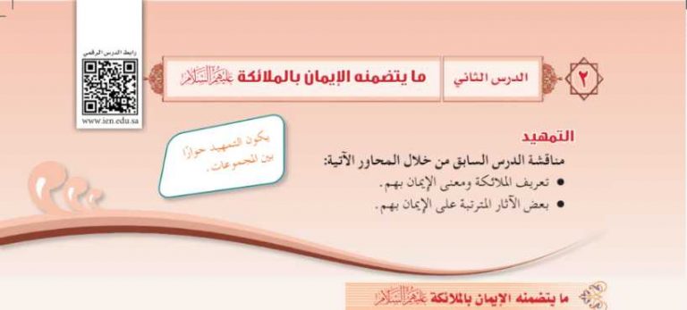 شرح درس ما يتضمنه الإيمان بالملائكة