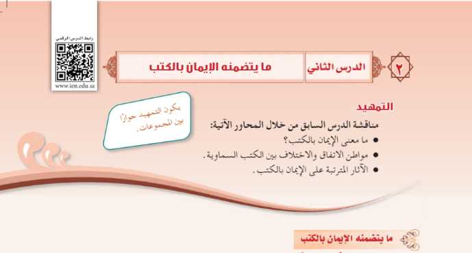 شرح درس ما يتضمنه الإيمان بالكتب