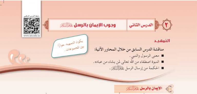 شرح درس وجوب الإيمان بالرسل