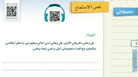شرح درس نص الاستماع الوطنية الحقة ثاني متوسط ف2