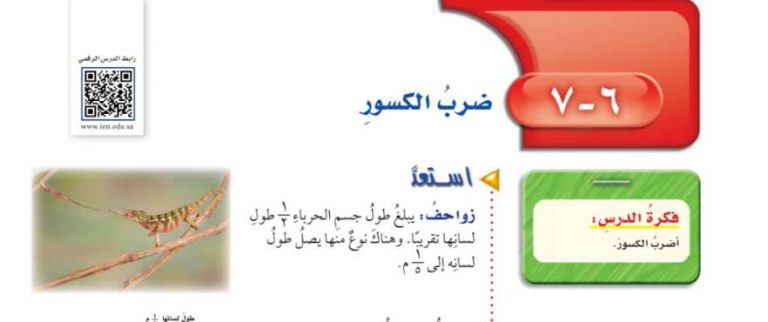 شرح درس ضرب الكسور سادس ابتدائي ف2