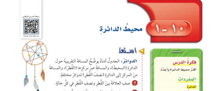 شرح درس محيط الدائرة سادس ابتدائي ف2