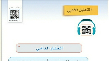 شرح درس التحليل الأدبي العقار الدامي ثالث متوسط ف2
