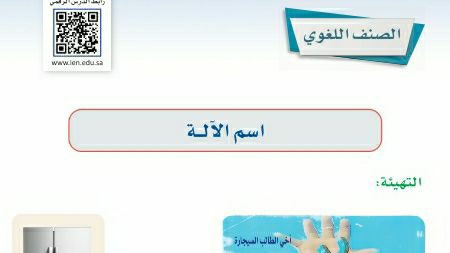 شرح درس الصنف اللغوي اسم الآلة ثالث متوسط ف2