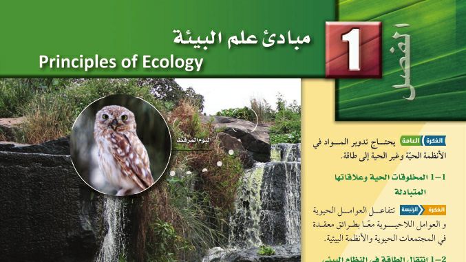 حل الفصل 1 مبادئ علم البيئة اول ثانوي مسارات ف2 1445