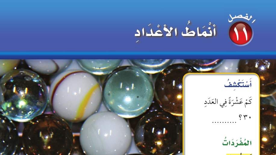 حل الفصل 11 أنماط الأعداد رياضيات اول ابتدائي ف2 1446