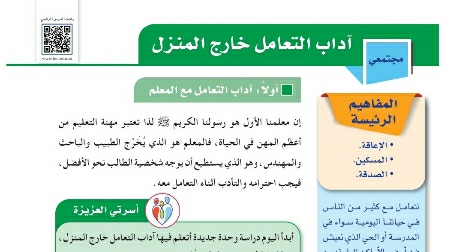شرح درس آداب التعامل خارج المنزل للصف الخامس ف1