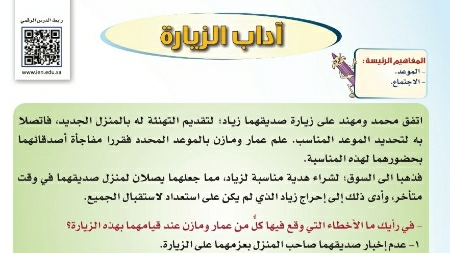 شرح درس آداب الزيارة ثالث متوسط ف2