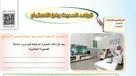 شرح درس قواعد الحديث وفن الاستماع ثالث متوسط ف2