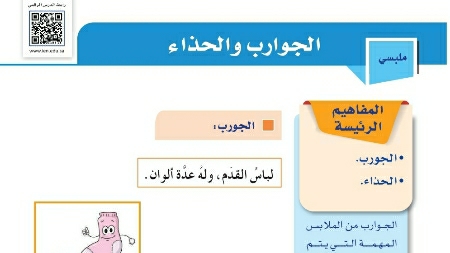 شرح درس الجوارب والحذاء للصف الرابع الابتدائي ف1