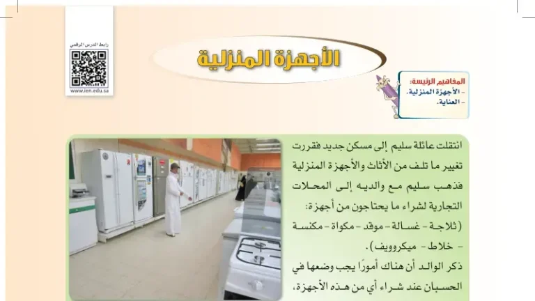 شرح درس الأجهزة المنزلية ثاني متوسط ف2
