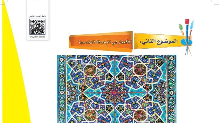 شرح درس الأقطار في الزخرفة الهندسية للصف الرابع الابتدائي ف1