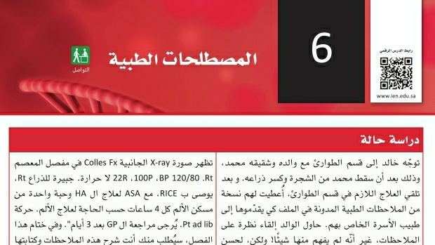 حل الفصل السادس المصطلحات الطبية