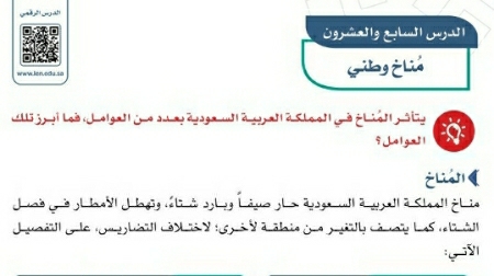 شرح درس مناخ وطني سادس ابتدائي ف2