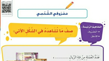 شرح درس مصروفي الشخصي ثاني ابتدائي ف2