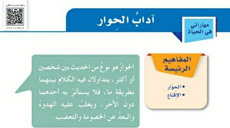 شرح درس آداب الحوار خامس ابتدائي ف2
