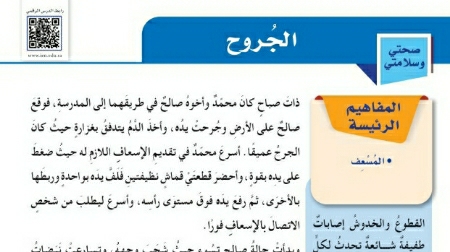 شرح درس الجروح خامس ابتدائي ف2