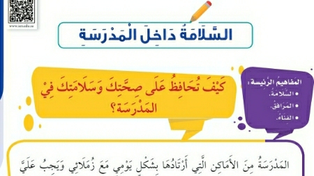 شرح درس السلامة داخل المدرسة ثاني ابتدائي ف2