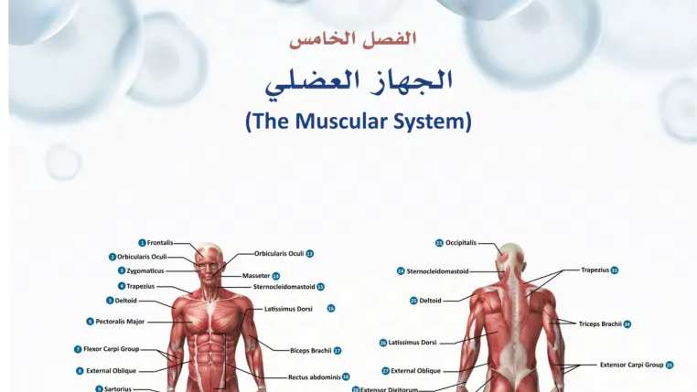 حل الفصل الخامس الجهاز العضلي انظمة جسم الانسان ثالث ثانوي 1445
