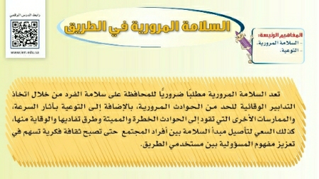 شرح درس السلامة المرورية في الطريق ثاني متوسط ف2