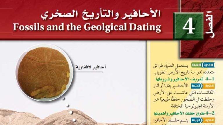 حل الفصل الرابع الأحافير والتاريخ الصخري ثالث ثانوي مسارات ف2 1445