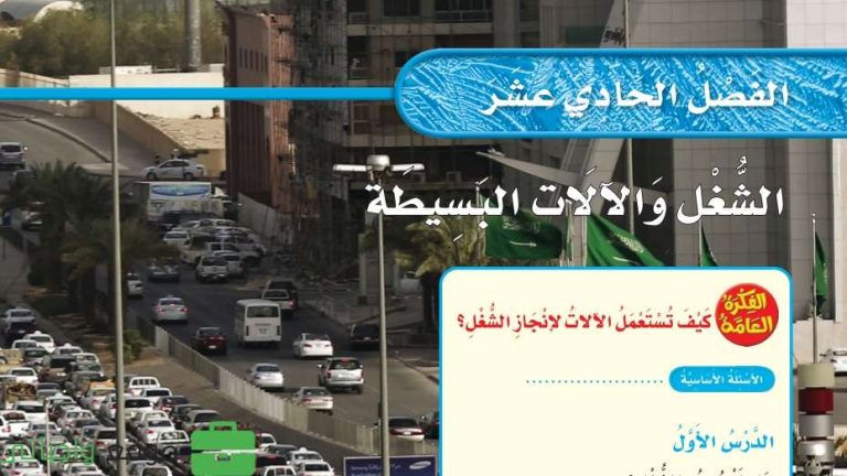 حل علوم الفصل 11 الشغل والآلات البسيطة ثالث ابتدائي ف2 1447