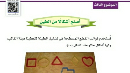 شرح درس أصنع أشكالا من الطين اول ابتدائي ف2