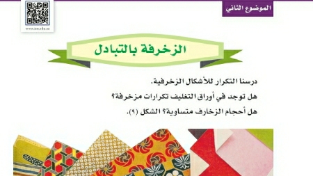 شرح درس الزخرفة بالتبادل اول ابتدائي ف2