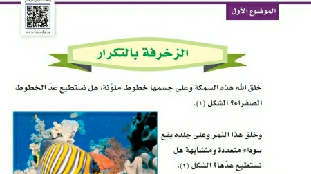 شرح درس الزخرفة بالتكرار اول ابتدائي ف2