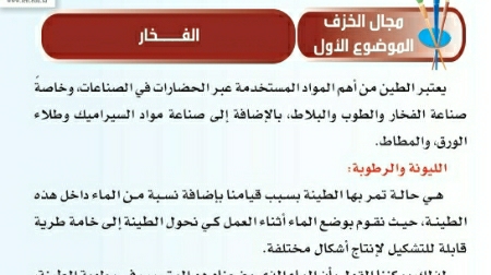 شرح درس الفخار ثالث ابتدائي ف2