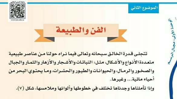 شرح درس الفن والطبيعة ثاني ابتدائي ف1