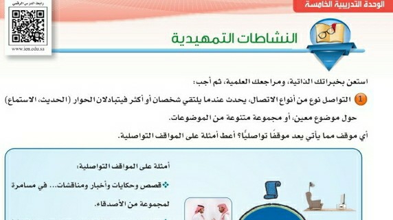 النشاطات التمهيدية كفاية التواصل الشفهي 2-1 ثاني ثانوي مسارات ف1