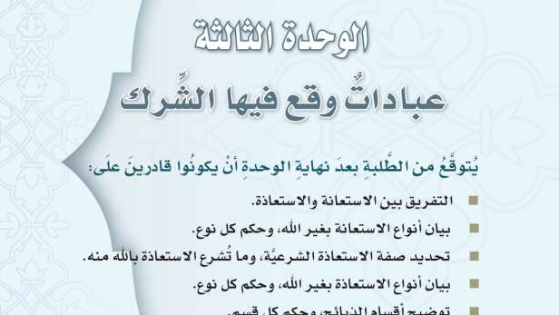 حل الوحدة الثالثة عبادات وقع فيها الشرك توحيد ثاني متوسط ف1 1447