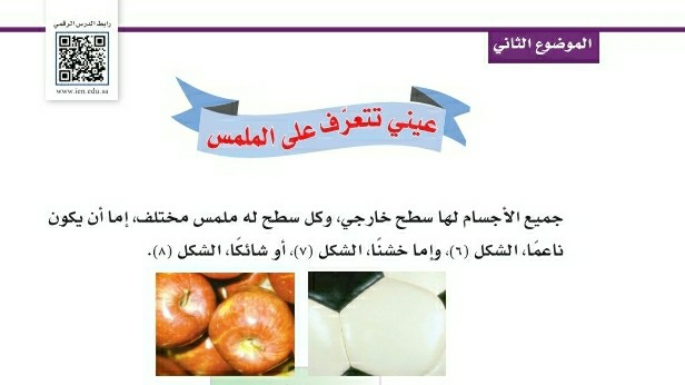 شرح درس عيني تتعرف على الملمس اول ابتدائي ف2