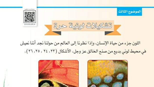 شرح درس تشكيلات لونية حرة ثاني ابتدائي ف2